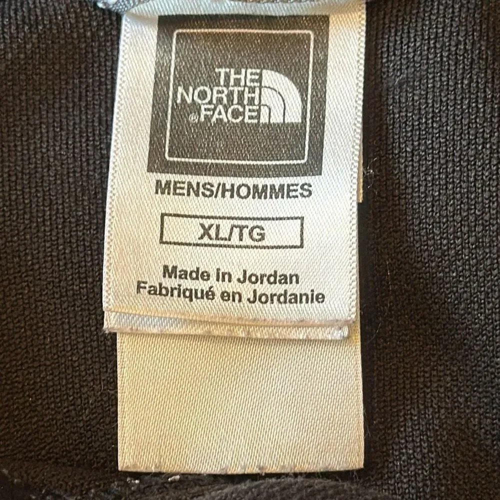 North Face Men’s Black Half Zip Track Jacket size‎ XL Thumbholes SNAGS